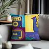 Trending RRetro Speakerful Cushion Cover Antidustmite Pillowcase Invisible Zipper Silky Short Plush Sofa Cushion Cover