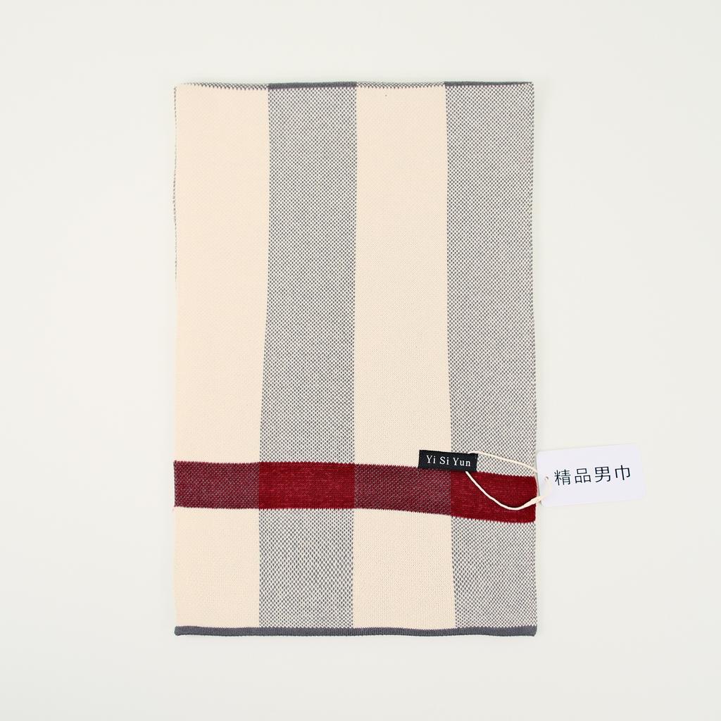 Men's Classic Winter Scarf Cashmere Feel Winter Scarves Long Formal Soft Scarf for Men Casual Scarves Luxuriously Plaid Scarf