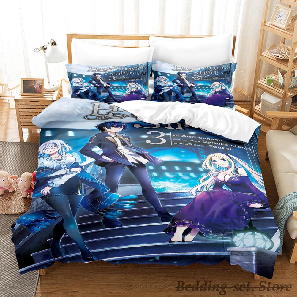 The Eminence In Shadow Bedding Set Single Twin Full Queen King Size Bed Set Adult Kid Bedroom Duvetcover Sets Anime Bed