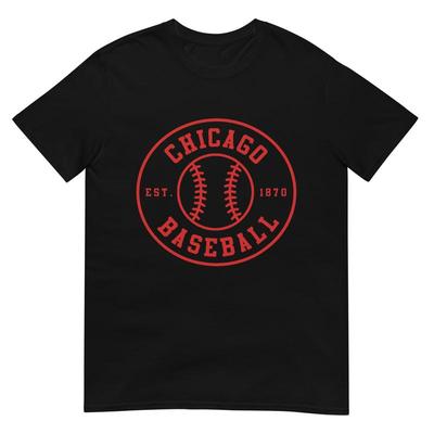 T-shirt Chicago Baseball Septième Manche Étirement Jour de Match Équipement de Fan