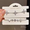 Vintage Zircon Shell Clover Flower Bracelet For Women Gift Idea