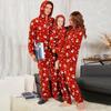 European & American Christmas Bestseller: Parent-Child Santa Print Hooded Jumpsuit Loungewear