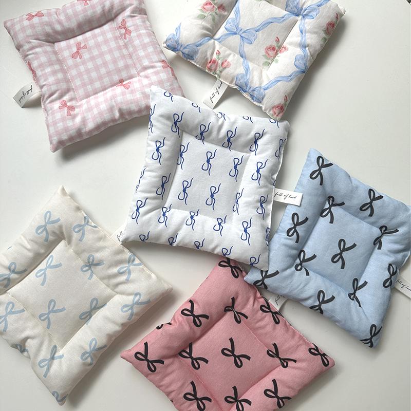 14x14cm Bow Pattern Unique Square Shaped Multi-functional Multiple Styles Heat Resistant Cotton Home Table Decor Accessories