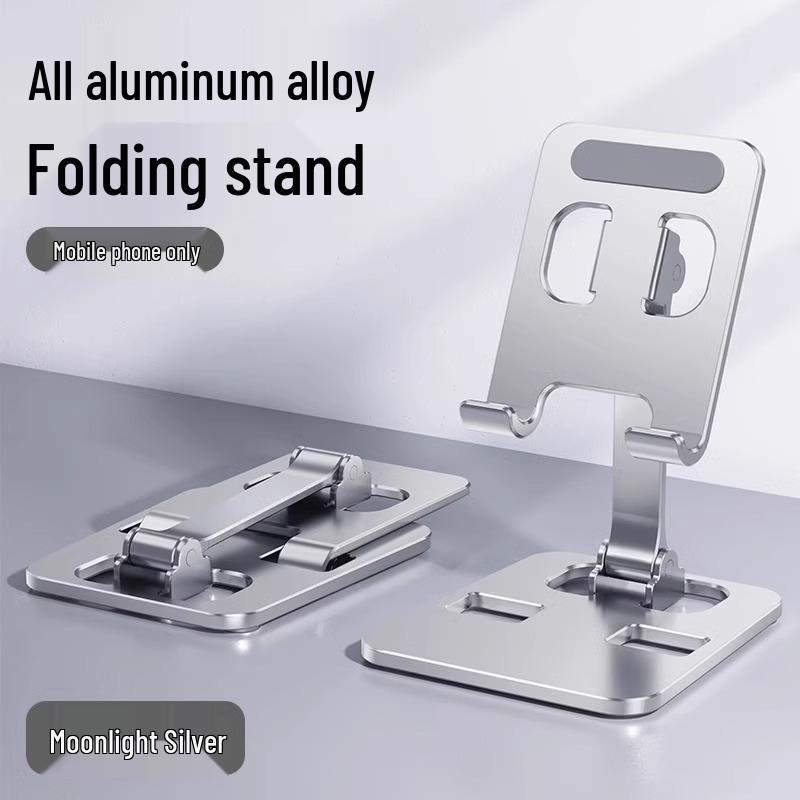 Adjustable Aluminum Phone & Tablet Stand: Foldable, Weighted Base