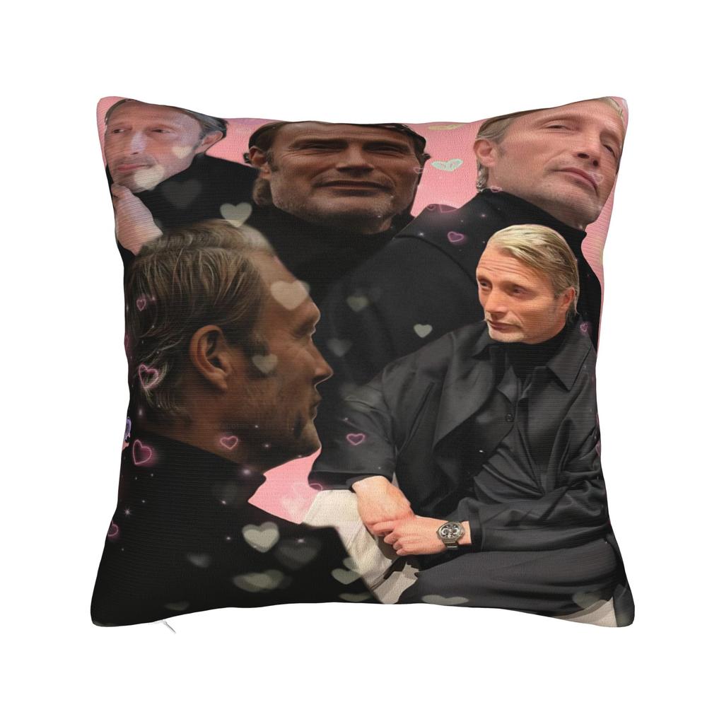 Federa Cuscino Attore Bello Mads Mikkelsen Copricuscino Personalizzato Federe Kawaii Per Divano Arredamento Casa