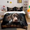 Dog staring at scattered food on table Bedding Set for Kids Luxury Gift 3pcs Digital Print Comforter Set Soft Comfortable