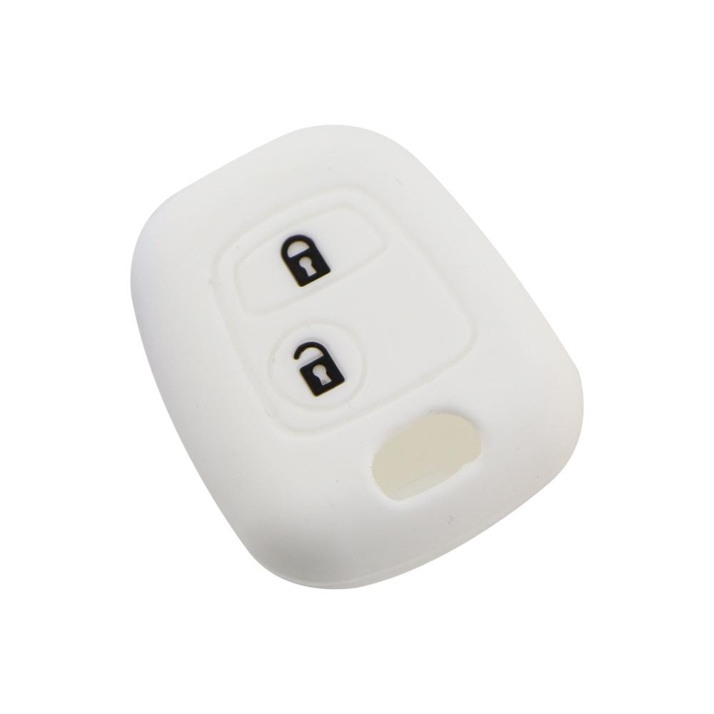 For Peugeot 107 206 307 207 408 Key Protector Holder Shell 2 Buttons Silicone Rubber Car Remote Key Case Cover