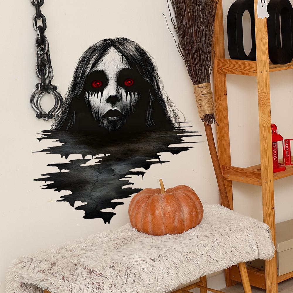 Halloween Thriller Female Ghost Bedroom Living Room Home Stickers Decoration