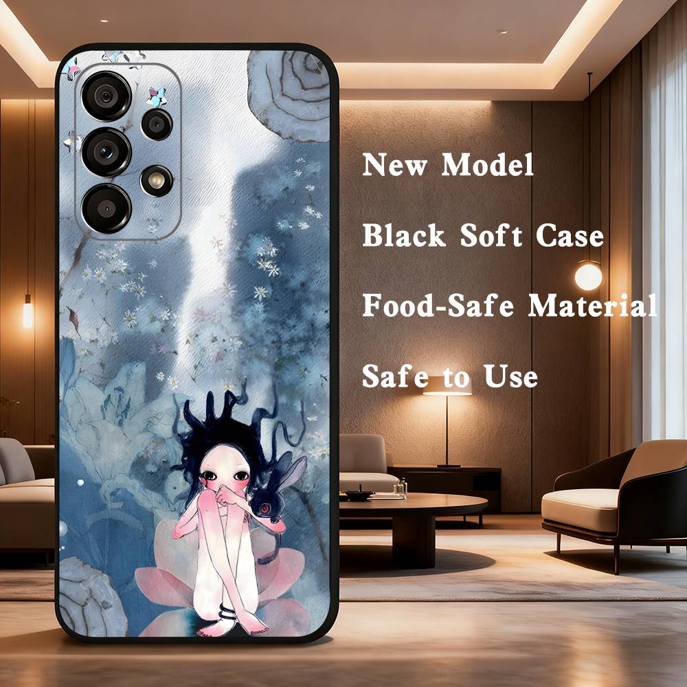 A-Aya T-Takano Phone Case For Samsung Galaxy A73,31,32,72,41,53,52,71,22,5G,Note,J7,8,9 Soft Black Silicone Cover