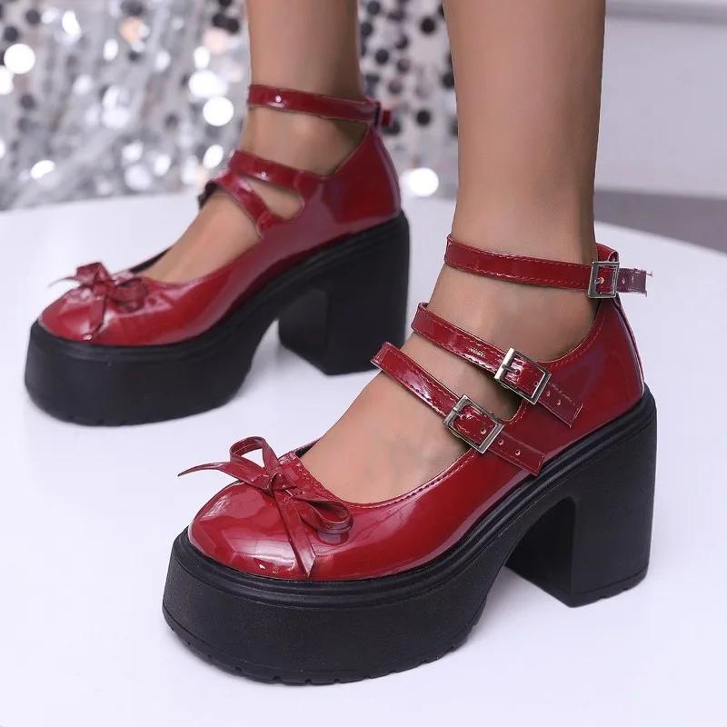 Fashion Shoes Female 2025 Brand Buckle Strap Women's High Heels Fashion Butterfly-knot New Dress Plus Size Best Seller High Heelszapatos