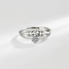 Fashionable 2 in 1 Adjustable Sturdy Brass Rings pORTABLE for Stress Relief with Heart and Rotating Bead Designs