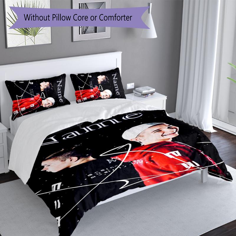 3pcs Custom Name Marcus and Martinus Set,Includes 1 Duvet Cover and 2 Pillowcases,All-season Bedroom Decor