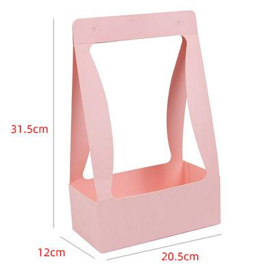 New Folding Flower Box Water Proof Portable Flower Basket Bouquet Handle Carton Creative Bouquet Wedding Party Gift Wrapping Box