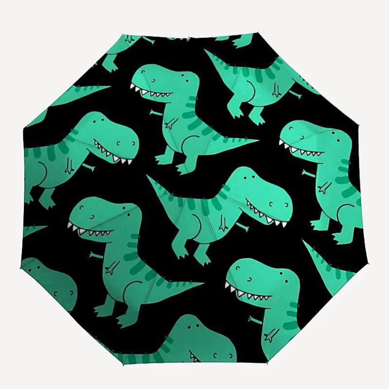 

1pc Dino Pattern Automatic Open/Close Umbrella Compact Folding Umbrella, All-Season Portable Umbrella for Women/Men101