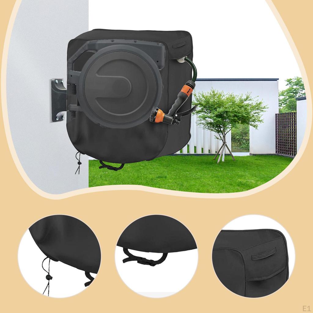 Cover for Retractable Garden Hose Reel, Film, Oxford Cloth, Thick Reel