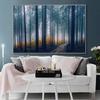 Modern Large Size Landscape Canvas Painting Forest Fog Road Trees Wall Art Prints Pictures Poster Cuadros Home Decor No Frame