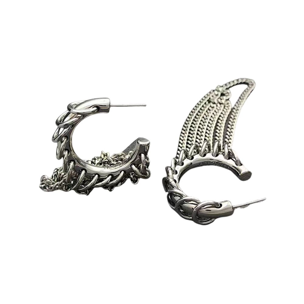 Exaggerated Long Tassel Earrings Vintage Hip-Hop Jewelry Accessories Punk Earrings  for Women