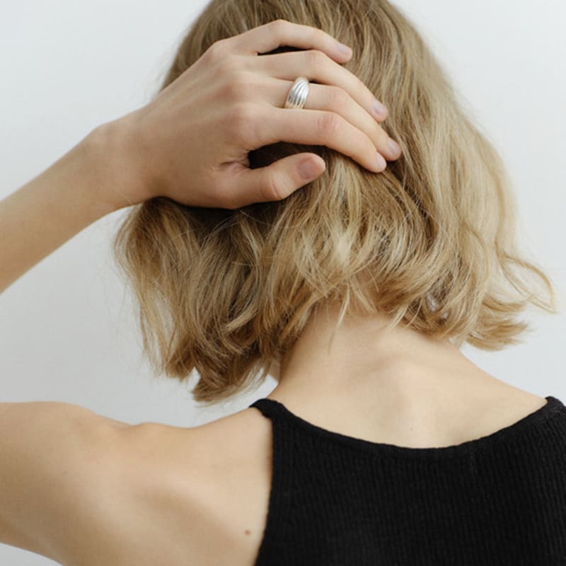 ovbeige [VEI] 925silver BOWL BOLD RING