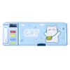 Cute Press Button Pencil Case for Kids, Durable PVC Material With Integrated Organizer, Calendar, and Magnetic Closure