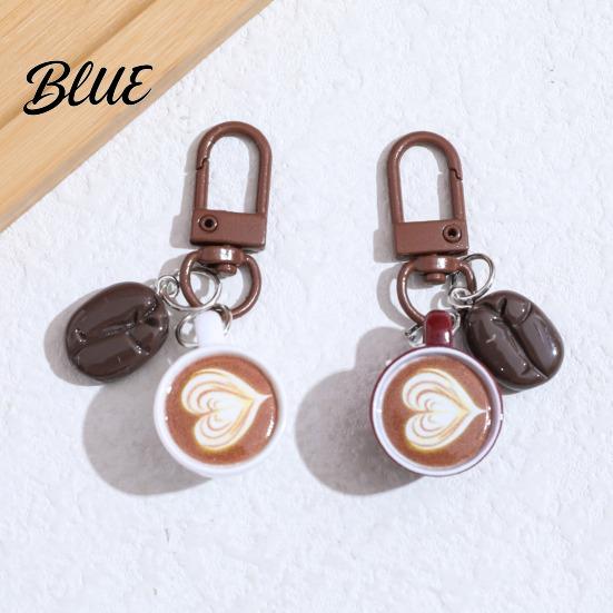 Schattige Koffie Sleutelhanger Mok Sleutelhanger Creatieve Hanger Mini Latte Art