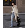 Women's Academy Style Cotton Double-Breasted Long Trench Coat