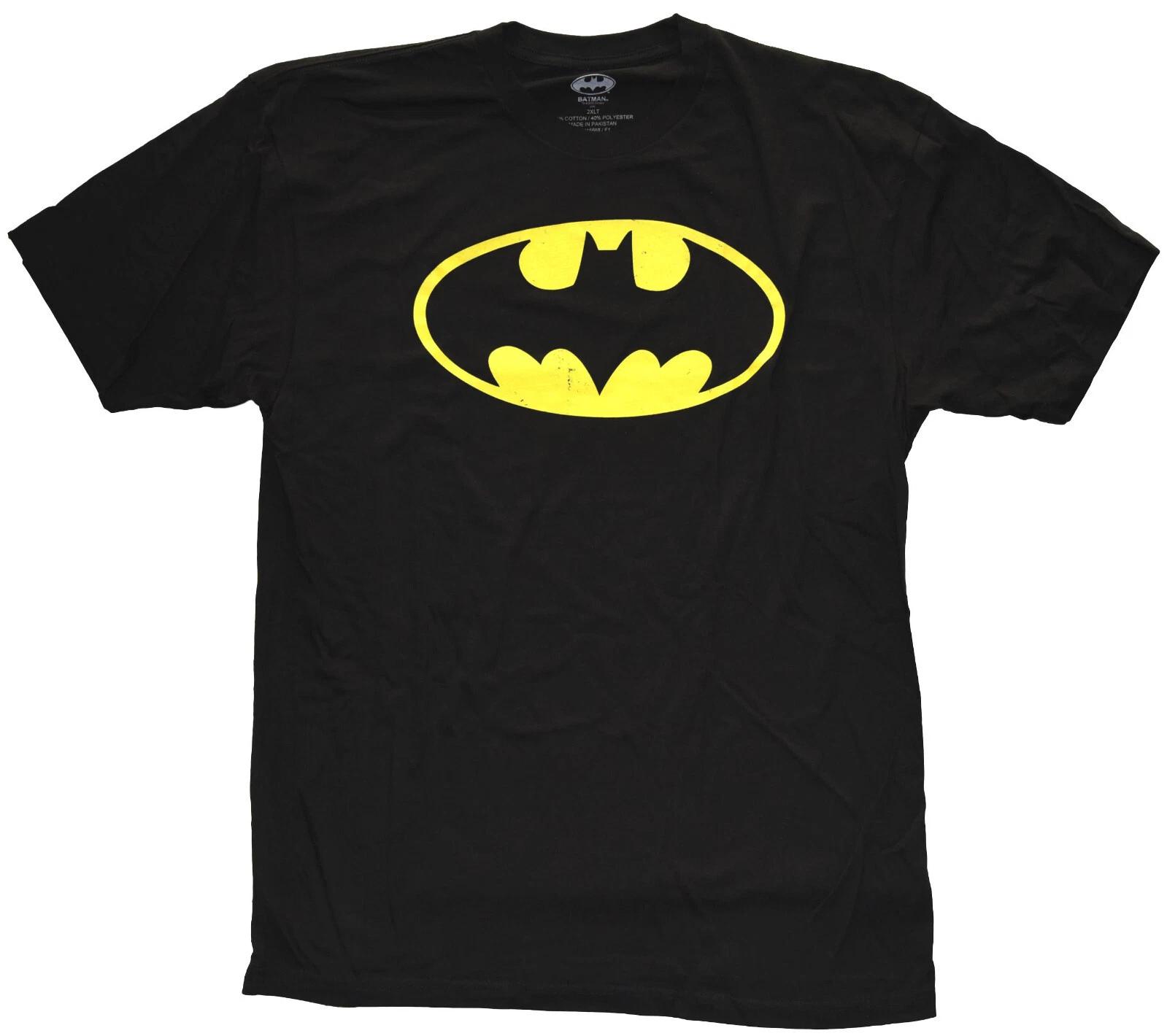 DC Comics Batman Logo Men s Black Big & Tall T-Shirt New XS