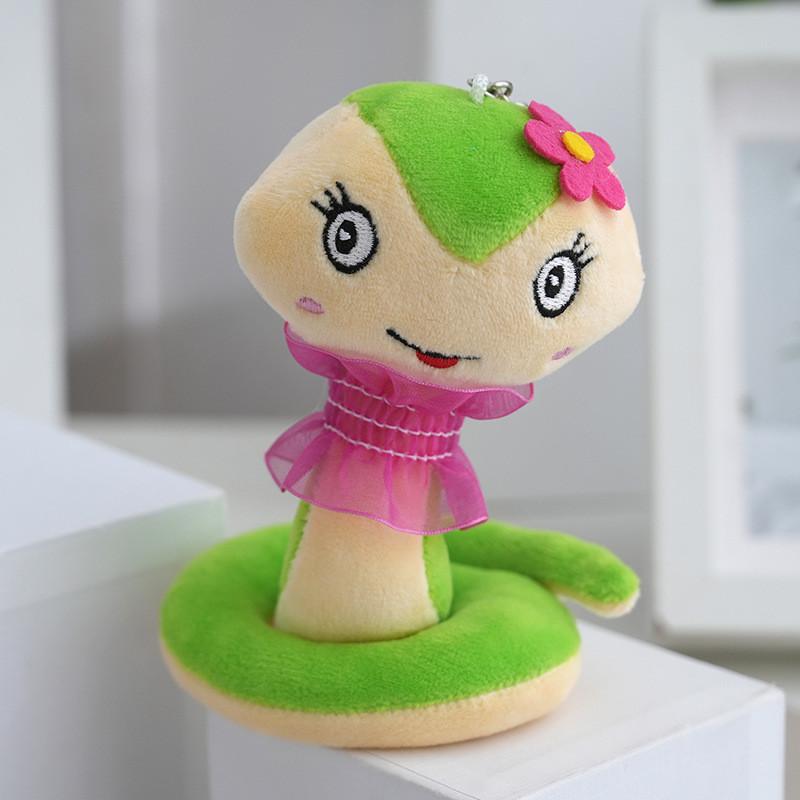 Adorable 12cm Plush Snake Doll Soft Pp Cotton Stuffed Animal Toy For Kids