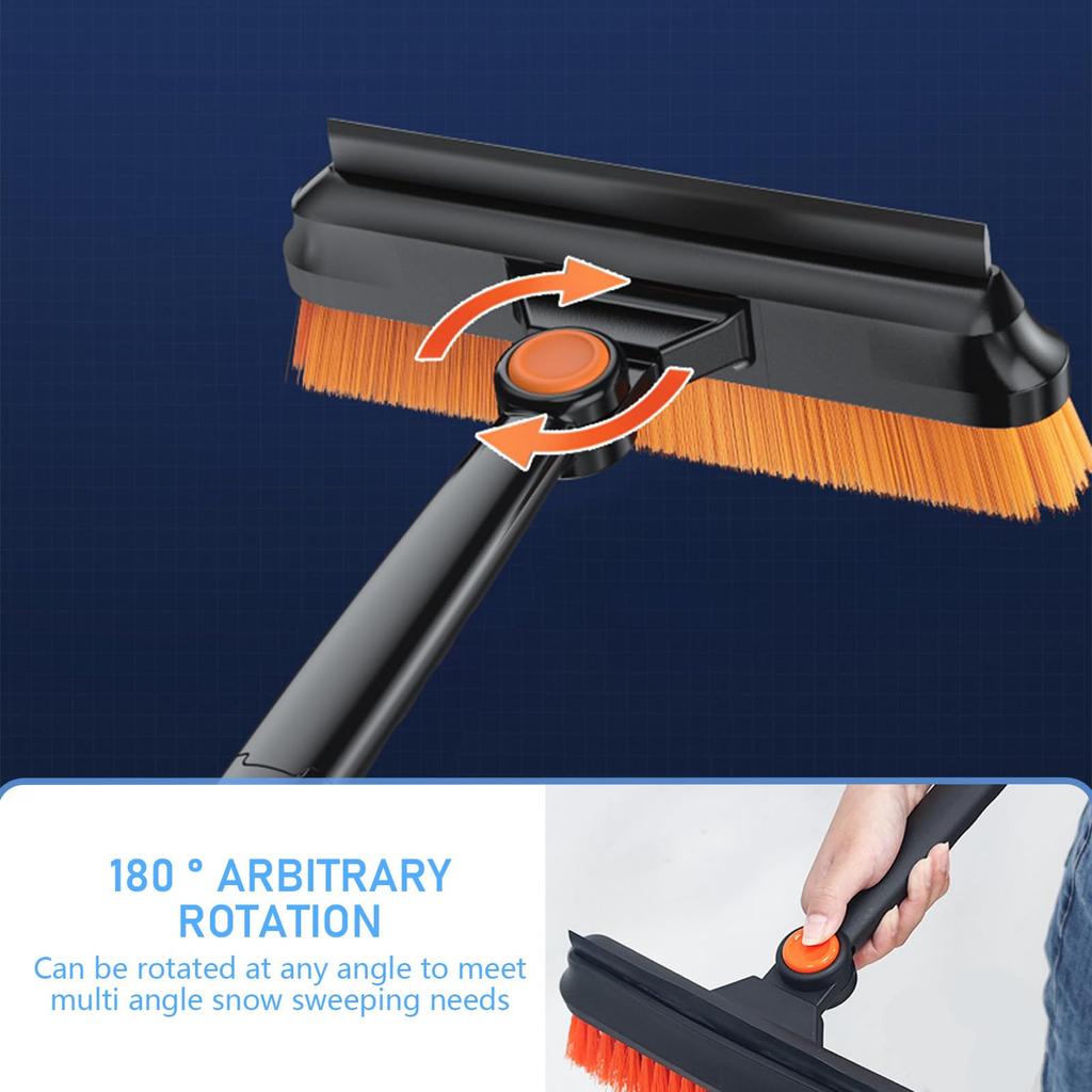 Extendable Snow Brush Emergency Snow, Extendable Aluminum Alloy Pole With Foam Grip Pivoting Brush Head For Car SUV Truck Christmas Car