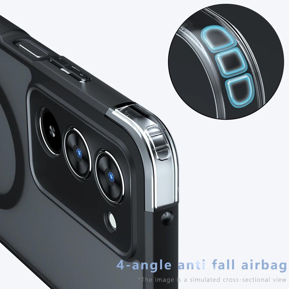 Shockproof Case For Xiaomi Redmi 15 4G 171mm 5G 169mm Magnetic Wireless Charging TPU Frame Plastic Matte Translucent Phone Cover