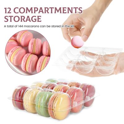 12 st Mini Dessert Tårtlåda Macaron Tårtbehållare Transparent Muffin Bakverk Bakning Förpackningslådor Bröllopsfest Tillbehör