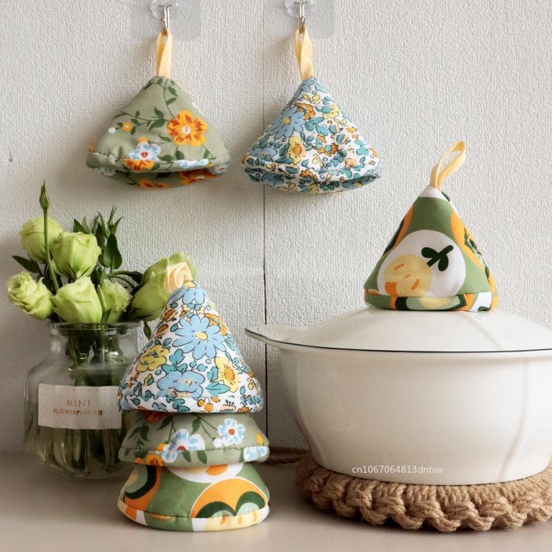 NEW Household Triangle Pot Hat Iron Pot Anti-Scalding Heat Insulation Hat Cover Hanging Kitchen Casserole Iron Pot Handle Gloves