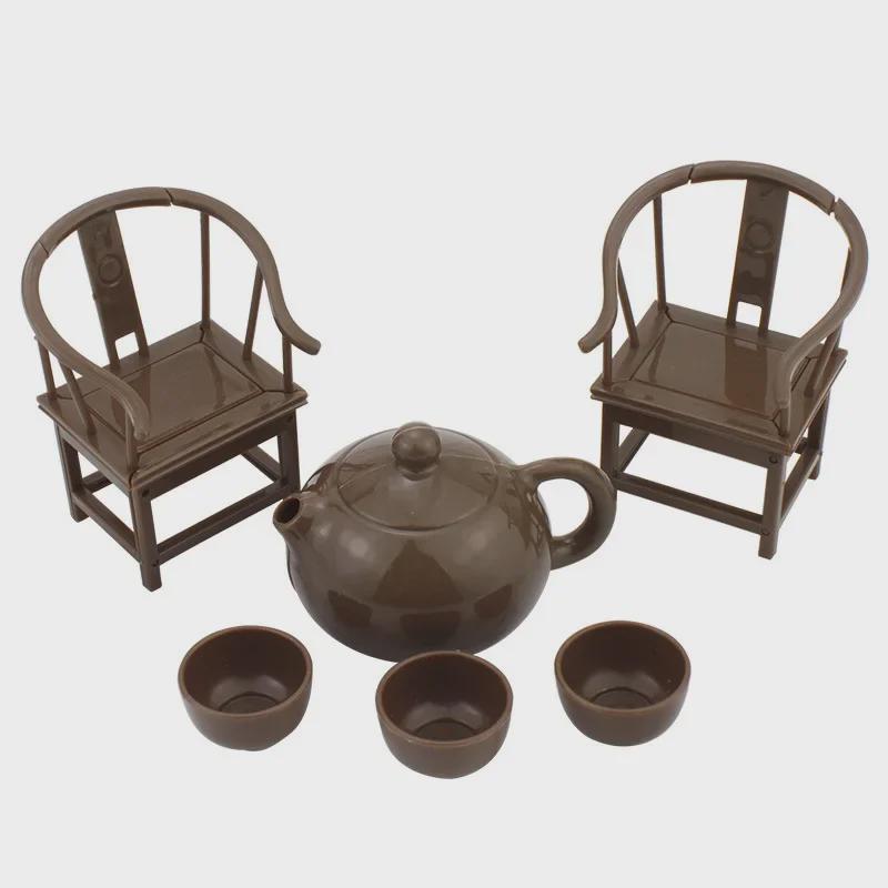 Ornamente Ceainic și Ceașcă de Ceai Stil Retro: Cadou de Ziua Tatălui pentru Bărbați sau Decor Tort de Ziua de Naștere a Persoanei în Vârstă.