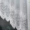 Violetta - Ready-Made Jacquard Curtain With A Cut At The Bottom - 250X150 Cm - White