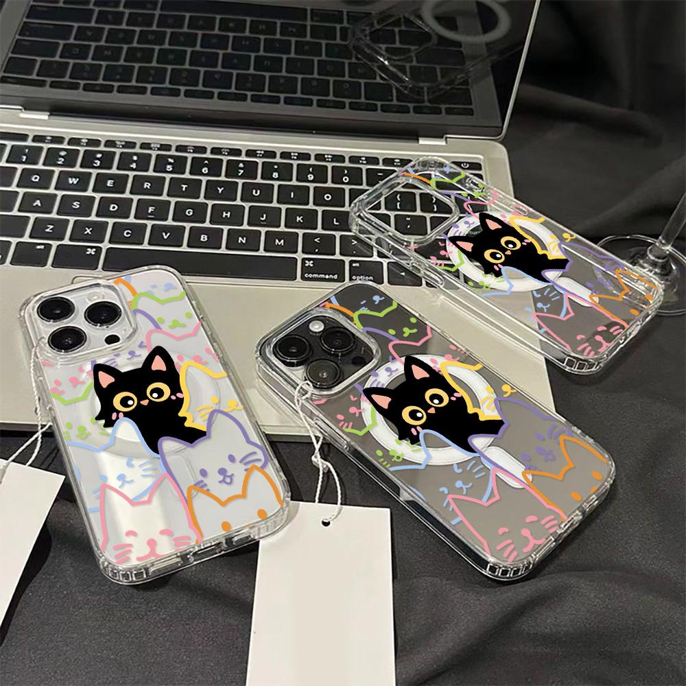 Magnetisk telefondeksel for iPhone 11 12 13 iPhone 13 14 15 Pro 15 16 Pro Max Samsung A15 A16 A25 A26 A55 A56 S25 S24 S22 S23 Ultra S25 Edge