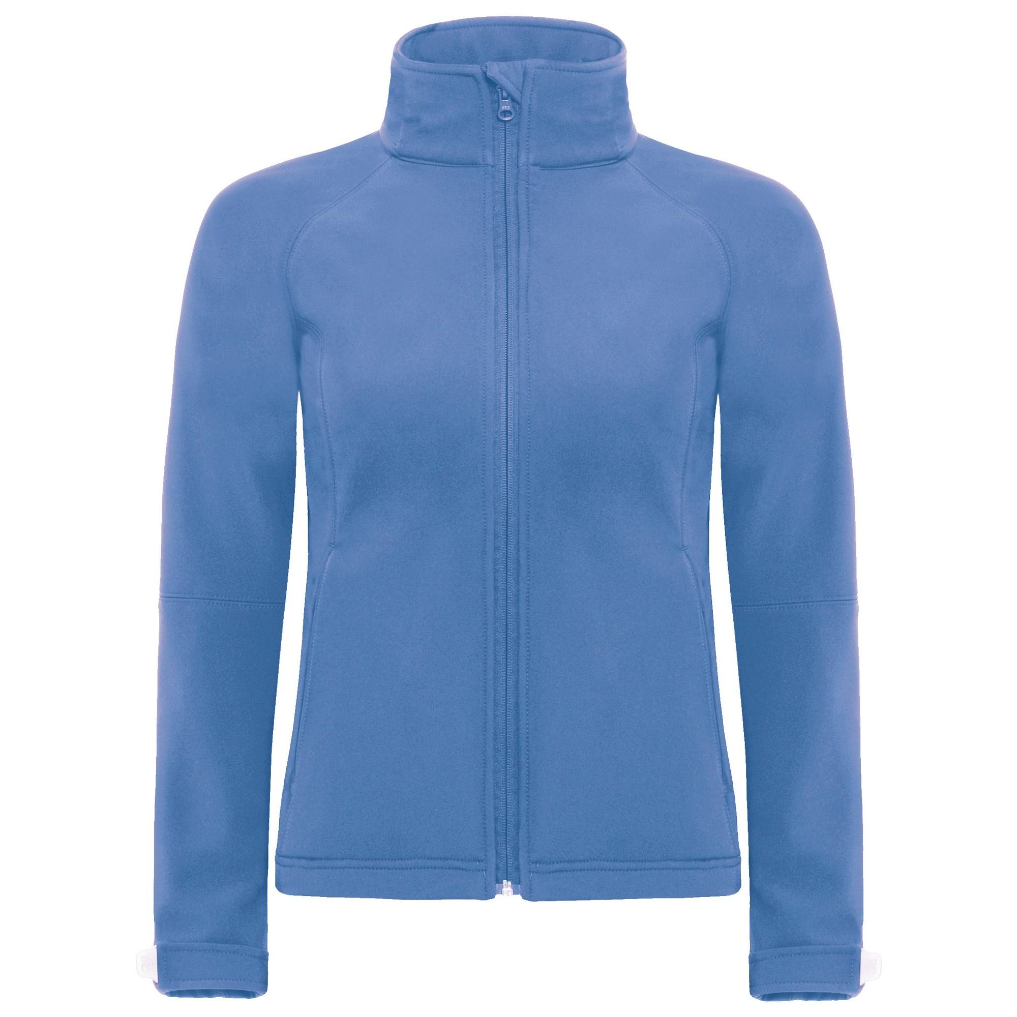 Giacca Softshell Premium con cappuccio da donna B&C (antivento, impermeabile e traspirante)