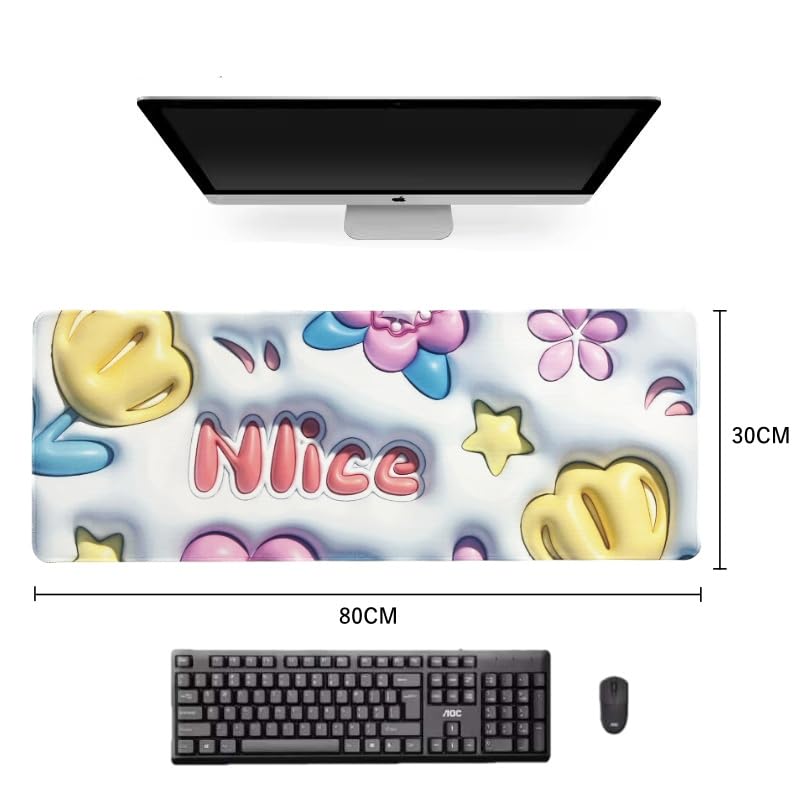 Large Gaming Mouse Extra Keyboard Pad with Rubber for Cybercafes and Offices Pad, Large, Extra-Large Sole, Optical, Non-Slip, Waterproof, (17)