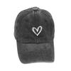 New Washed Baseball Cap for Women,Unique casual sports hat Baseball cap Heart-shaped adjustable hats for Outdoor Activities