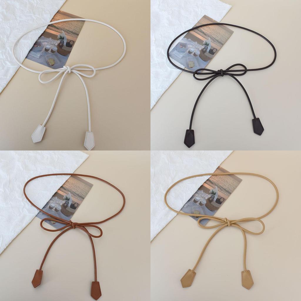 Womens Stylish Soft Faux Leather Rope Belt With Adjustable Tie For Dresses And Coats