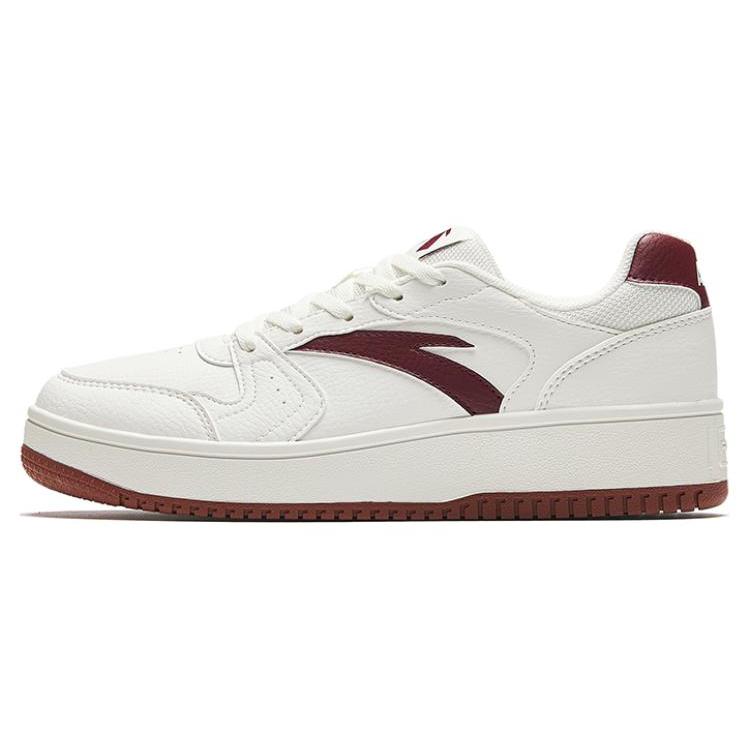

Anta Original Year Slip Resistant Low top Skateboard Shoes Women s White Red 35.5