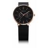 BERING (Bering) Men's & Women's (Unisex) Watch, Black Calf Leather & Black Stainless Steel, with Two Mesh Straps, Rose Gold Sapphire Crystal, Changes,