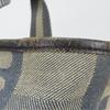Used BALLY Handbag denim canvas/leather gray Navy casual