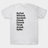 Asian Size Cotton Unisex Tshirt Print T-shirt Buffy The Vampire Slayer Cast T-shirt No-Cut Print Regular Fit