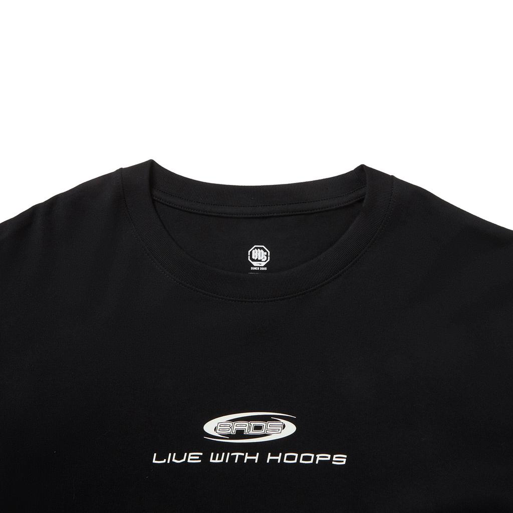 Li Ning BADFIVE T Shirts Men's Black Crew Neck Moderate AHSW163-5