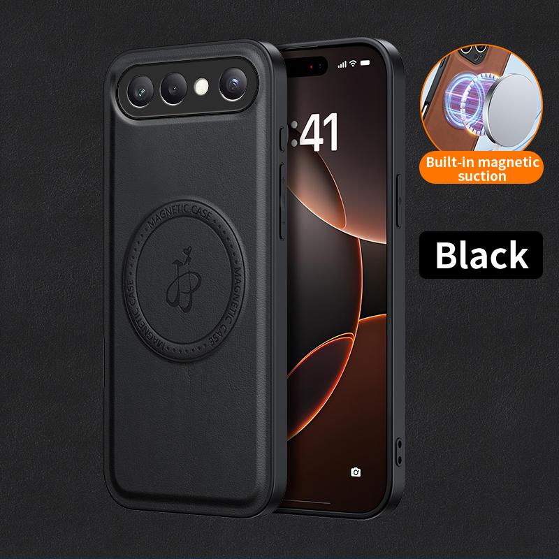 Wireless Charging Magnetic Case for Vivo X300 FE Protective Cover PU Leather Hard Back Shell Coque