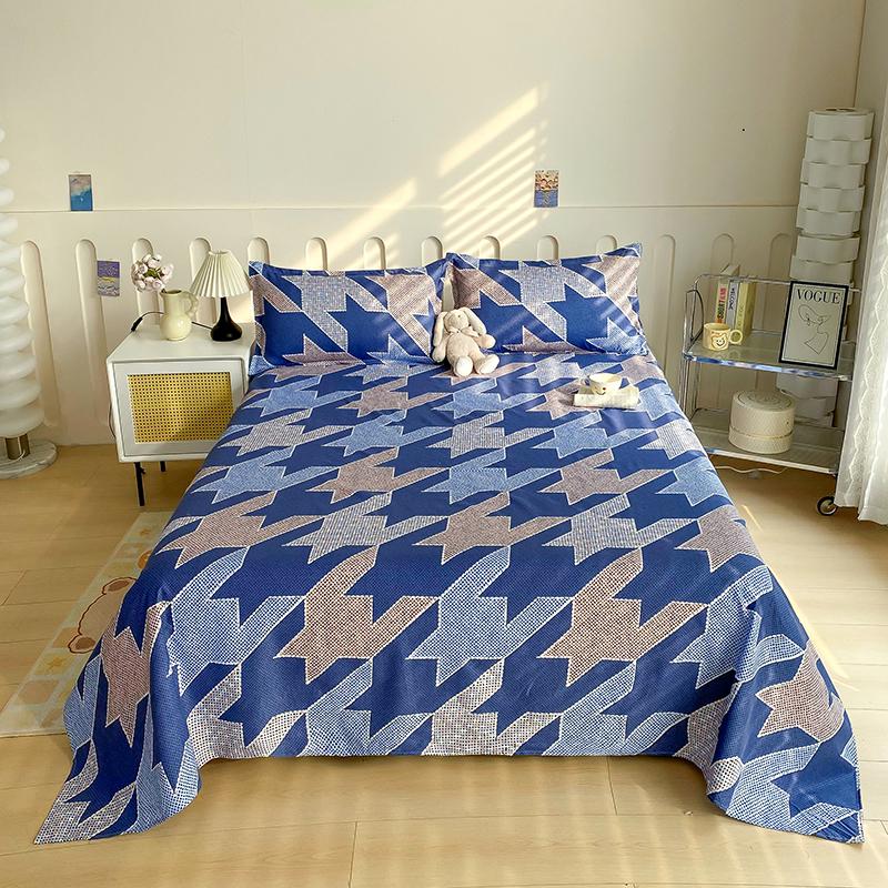 Flower Printed Flat Bed Sheets for Double Bed Single/Queen/King Reactive Printed Top Sheets for Beds sabanas cama Bed Linen