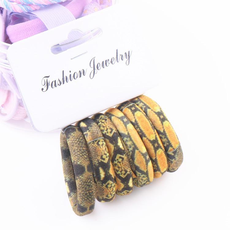6Pcs/Set High Elasticity Printed Scrunchie Women Girls Children Elastic Hair Rubber Bands Accessories Tie Hair Rope Ring Holder