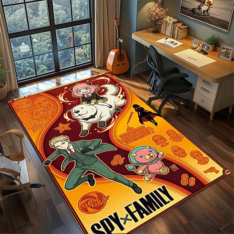 Non Slip Washable Floor Mat "Spy × Family" Large Area Rug Carpet Bedroom Gamer Room Decor—kwq93