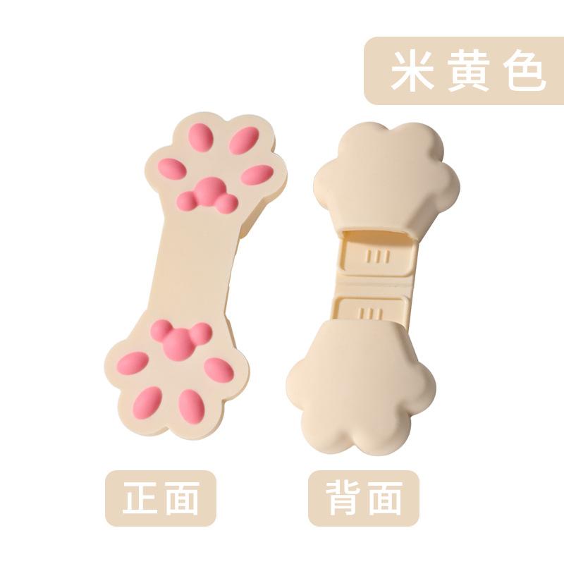 Многоразовый силиконовый зажим для еды в виде кошачьей лапки, цельный - Термостойкий и изолирующий для еды и закусок, милый, креативный, кухонный аксессуар