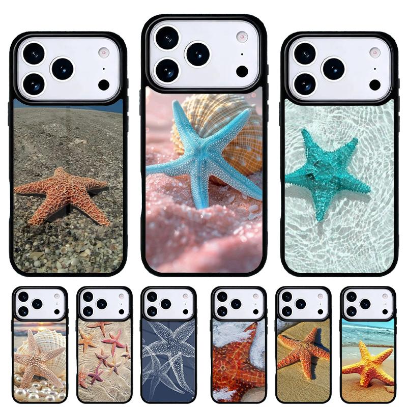 Beach Starfish Phone Case for iPhone 17 16 15 14 13 Pro Max Back Cover for 12 11 Pro Coque