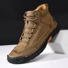 Handmade Leather Ankle Men's Boots Casual Style Comfortable Retro Non Slip Autumn Winter Breathable Outdoor Shoes Plus Size